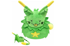 HQRYSH Gnarpy plush in green, side view, durable stitching and friendly silhouette.