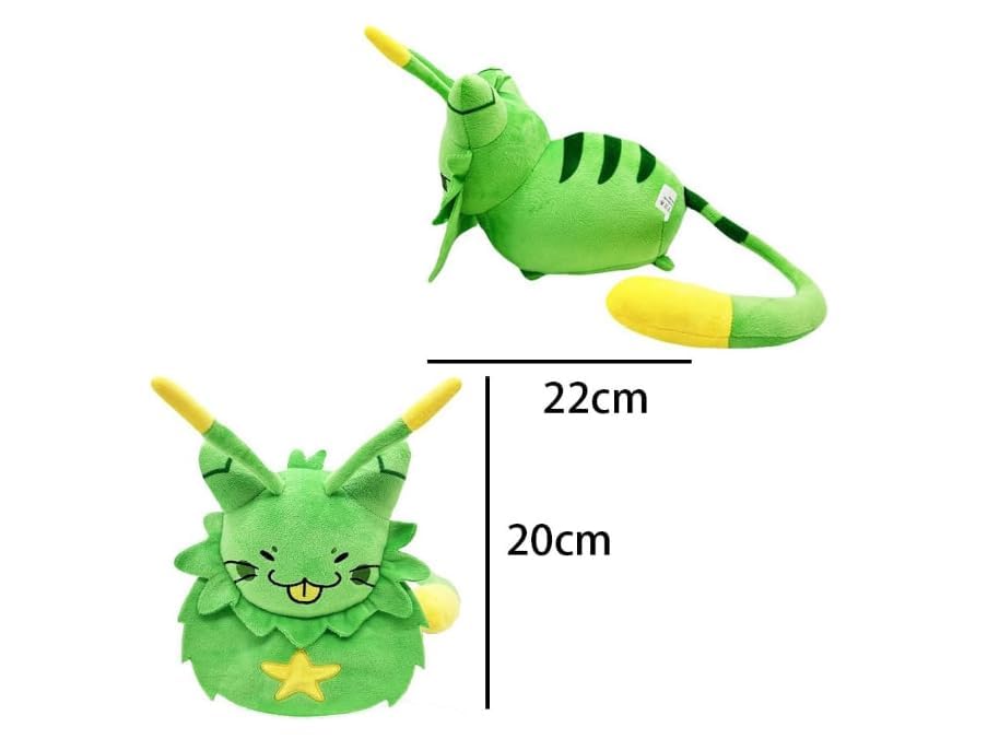 HQRYSH Gnarpy plush green, detailed stitching, round shape for durable, huggable play.