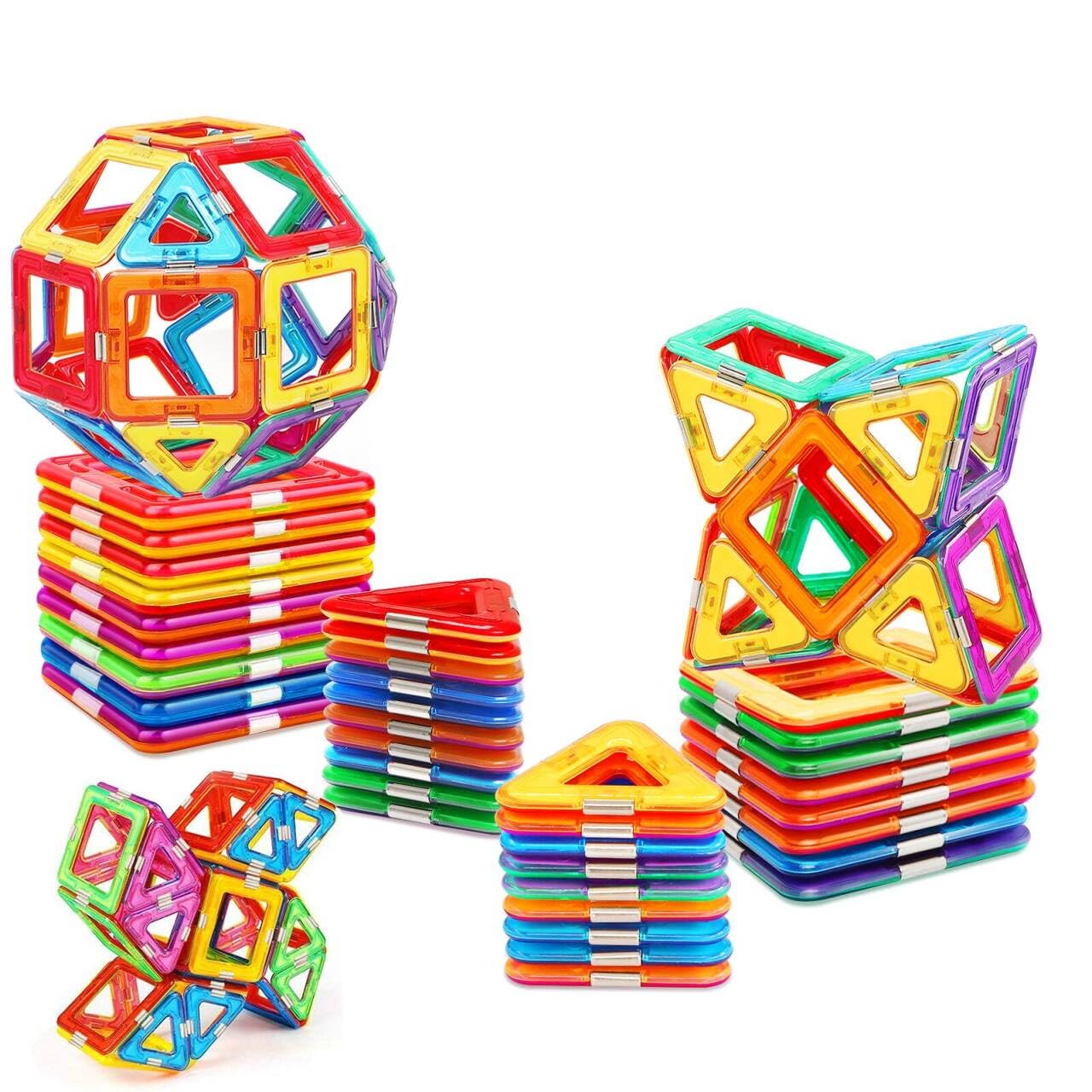 HQXBNBY magnetic tiles 40pcs set with colorful blocks boosts creative building and STEM exploration.