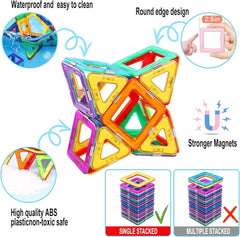 HQXBNBY magnetic tiles collaboration play encourages teamwork and shared building.