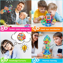HQXBNBY magnetic tiles durable ABS plastic ensures long-lasting construction.