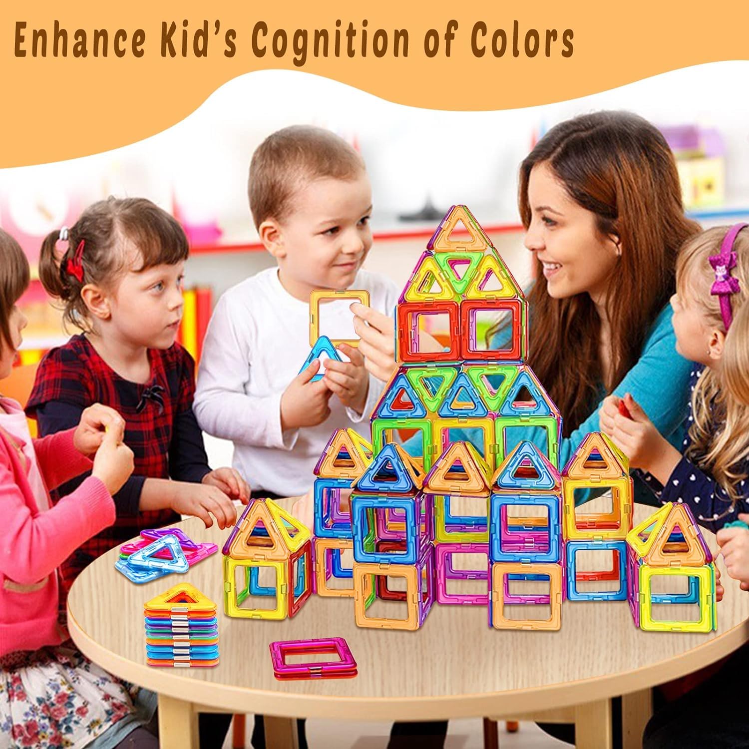 HQXBNBY magnetic tiles house castle build promotes imaginative play and spatial skills.