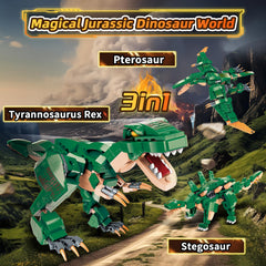 HSANHE 3-in-1 Pterodactyl dinosaur model for imaginative building