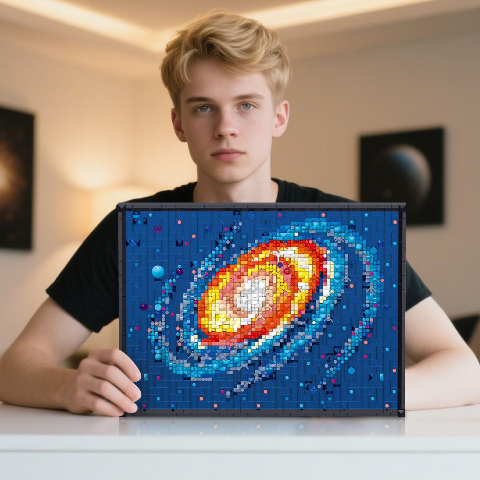 HSANHE Milky Way desk display at night with soft lighting