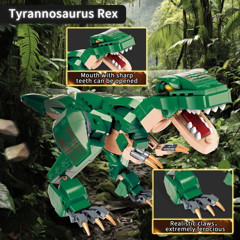 HSANHE dinosaurs with movable joints for dynamic pretend play