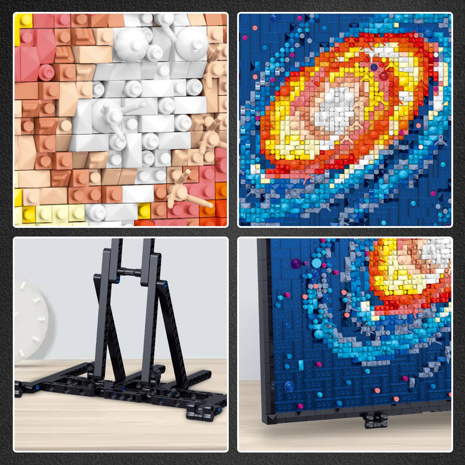 HSANHE interlocking 3D wall mosaic forming depth without glue