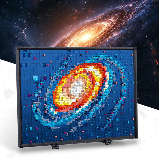 HSANHE micro bricks detailed galaxy highlights nebulae for desk decor