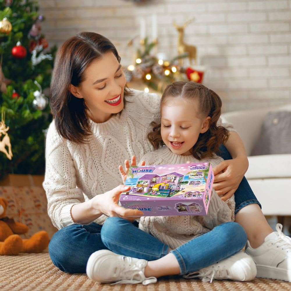 HSANHE Purple Girls Summer Villa Gift Box packaging emphasizes premium presentation and gifting.