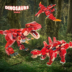HSANHE STEM 3in1 Dinosaur display — keeps finished models on a kid's shelf.