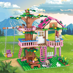 Pink-themed HSANHE kit supports girls' creative storytelling and playtime.