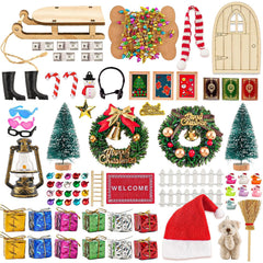 HSJH Christmas wreath for dollhouse adds festive charm to mini rooms.