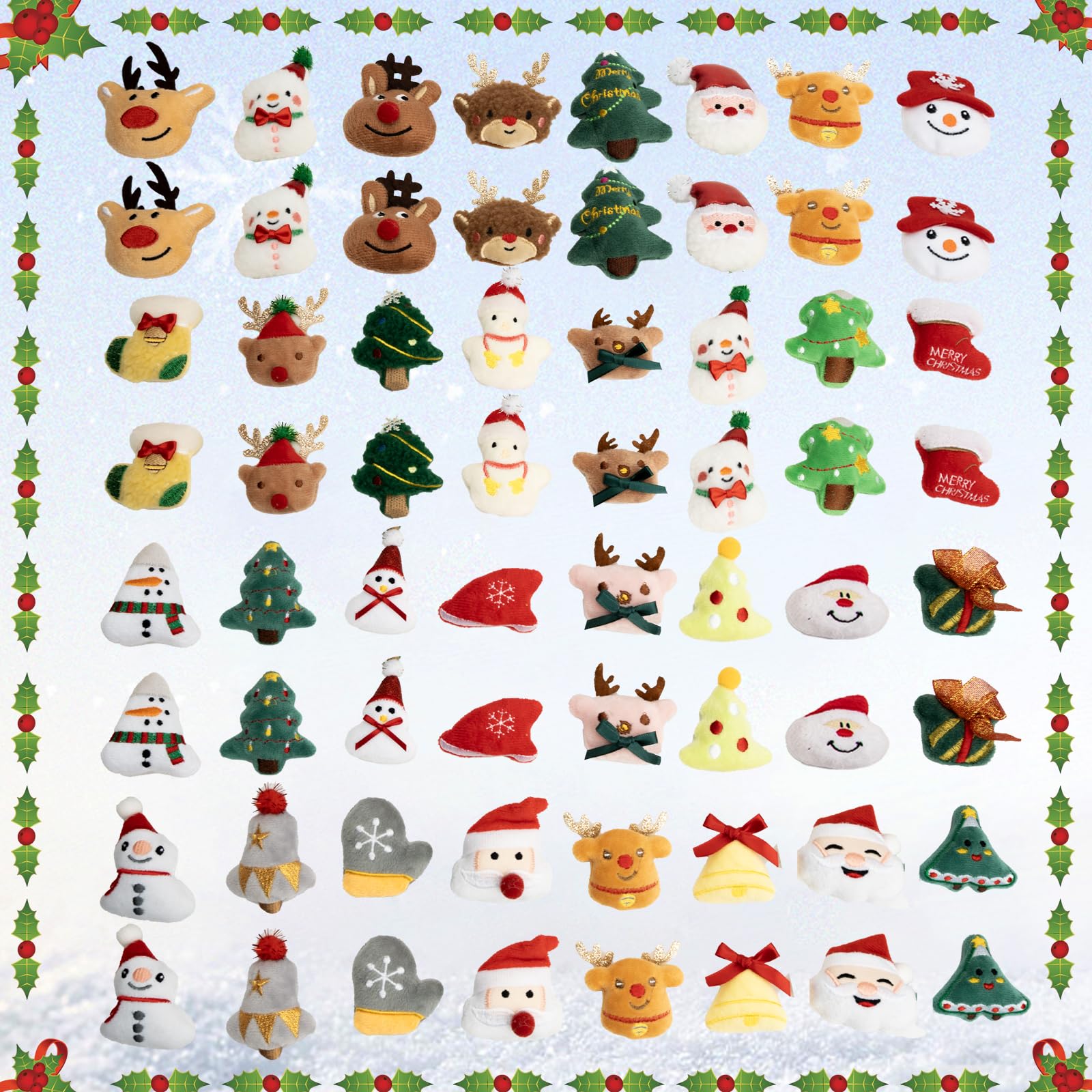 Hsodnr santa-claus plush ornament adds whimsy to gift toppers and trees.
