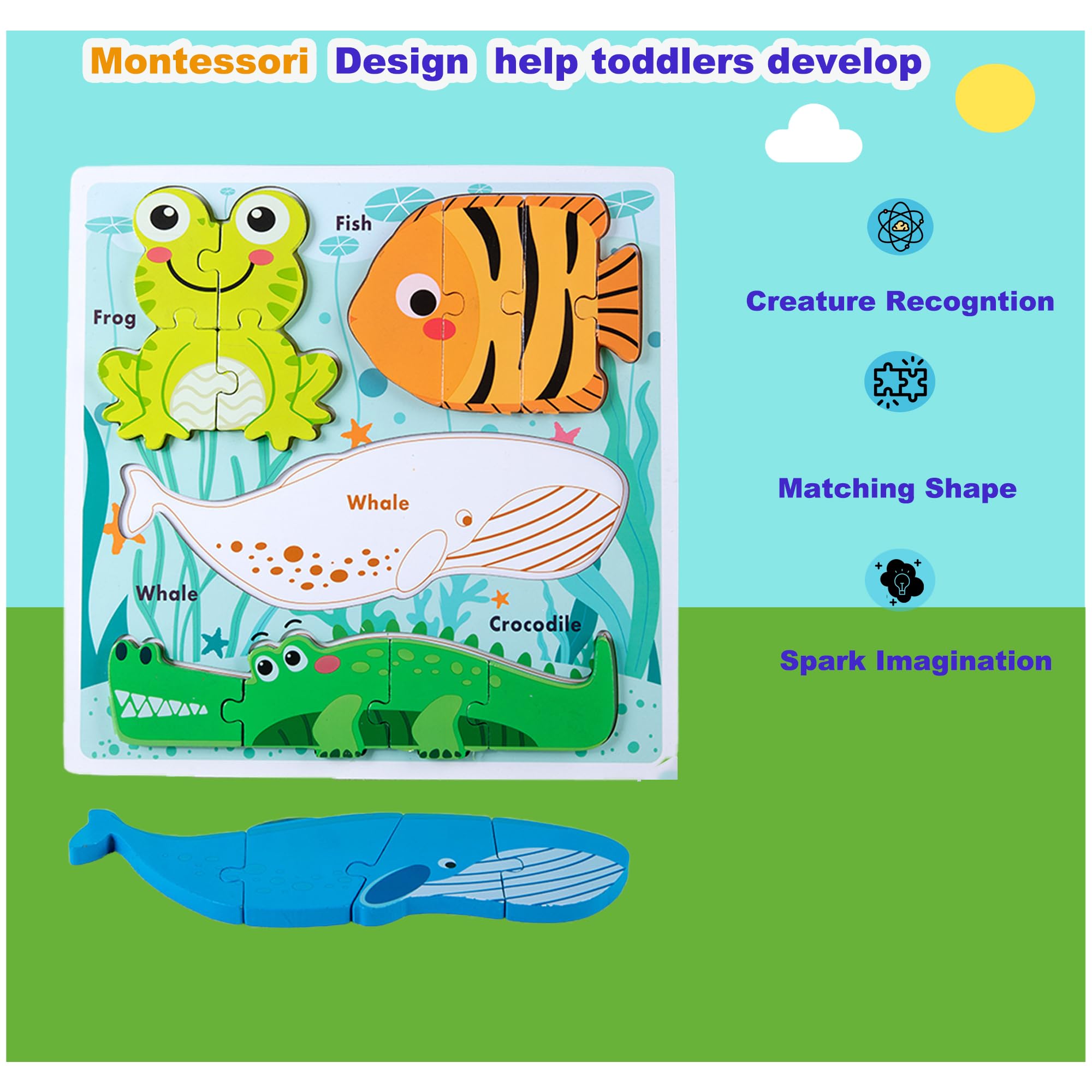HT HONOR TRUST extra large puzzle piece designed for little hands and independent use