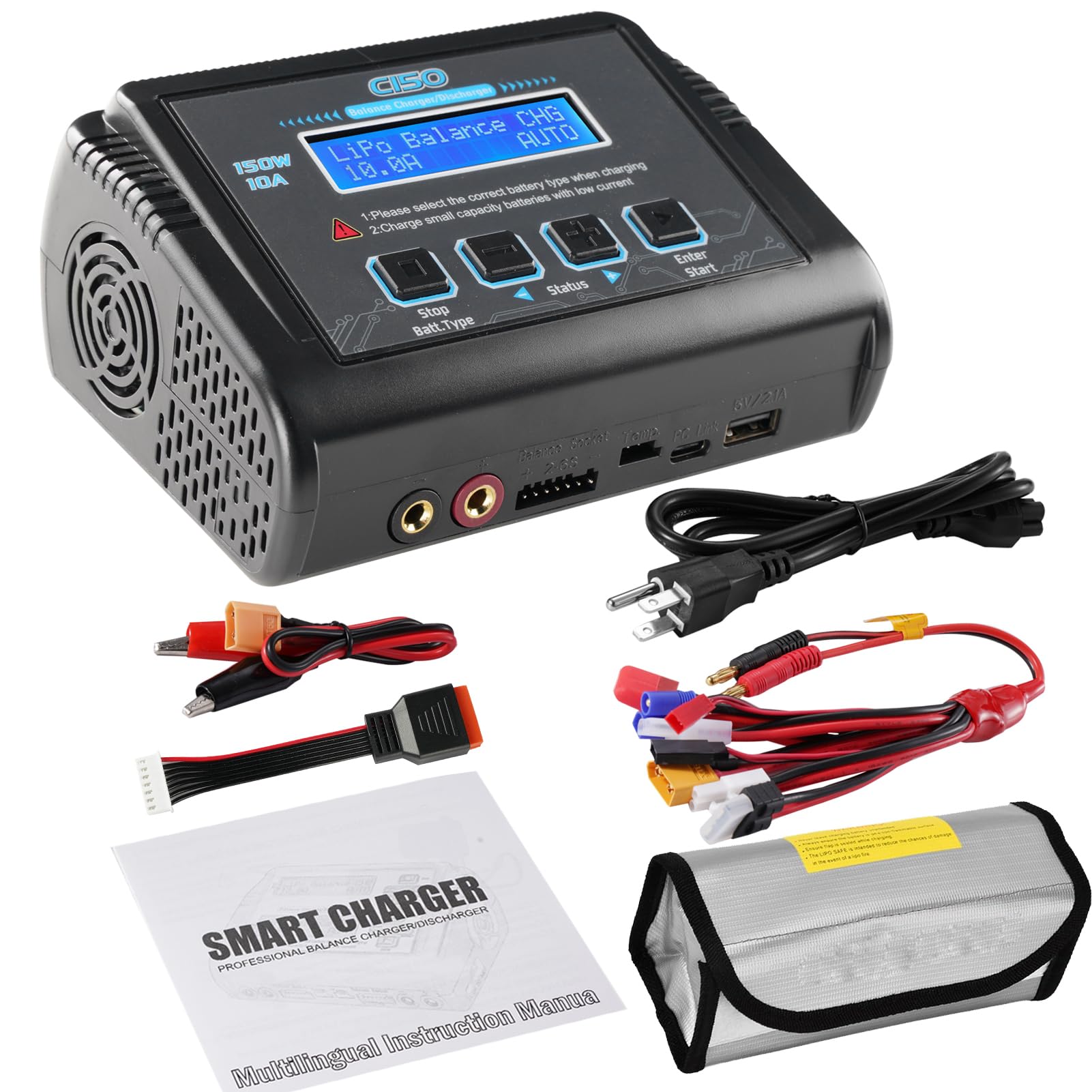 HTRC charger in use with an RC car demonstrates practical balance charging
