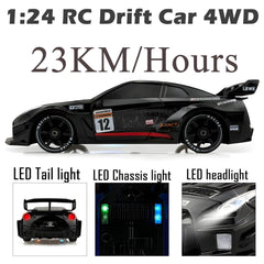 HTURCCOP 1:24 RC Drift Car replaceable wheels enable easy upgrades.
