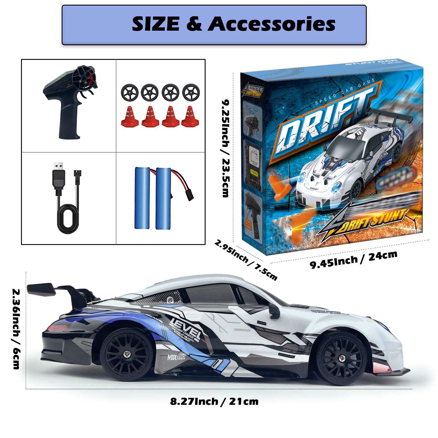 HTURCCOP nylon body resists impacts while keeping the car lightweight for agile movements