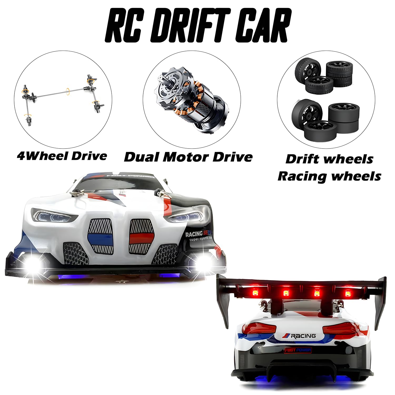 HTURCCOP remote control 2.4GHz for stable, responsive steering.