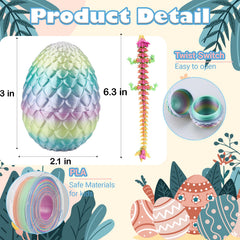 Crystal dragon toy inside a 3-inch dragon egg for collectibles.