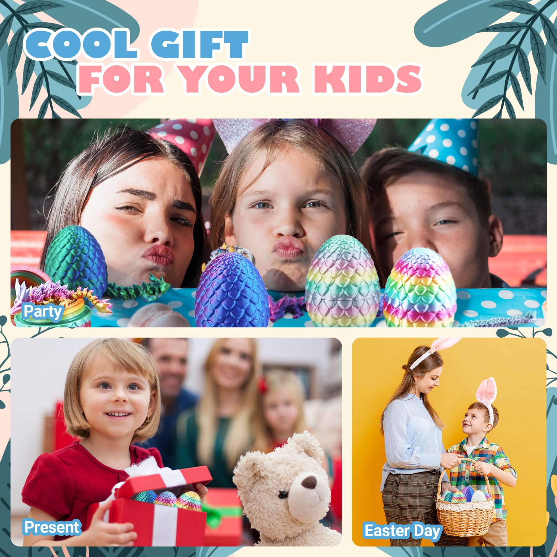 Eco-safe PLA construction suitable for kid-friendly play.