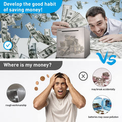 HuaArt piggy bank closed-design keeps funds secure until goal is met.