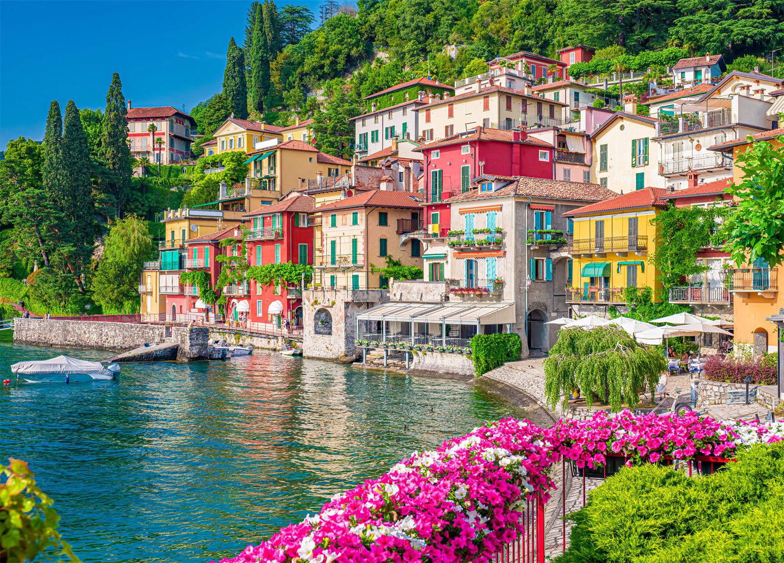 HUADADA 1000-piece Lake Como scene puzzle for adults with immersive scenery