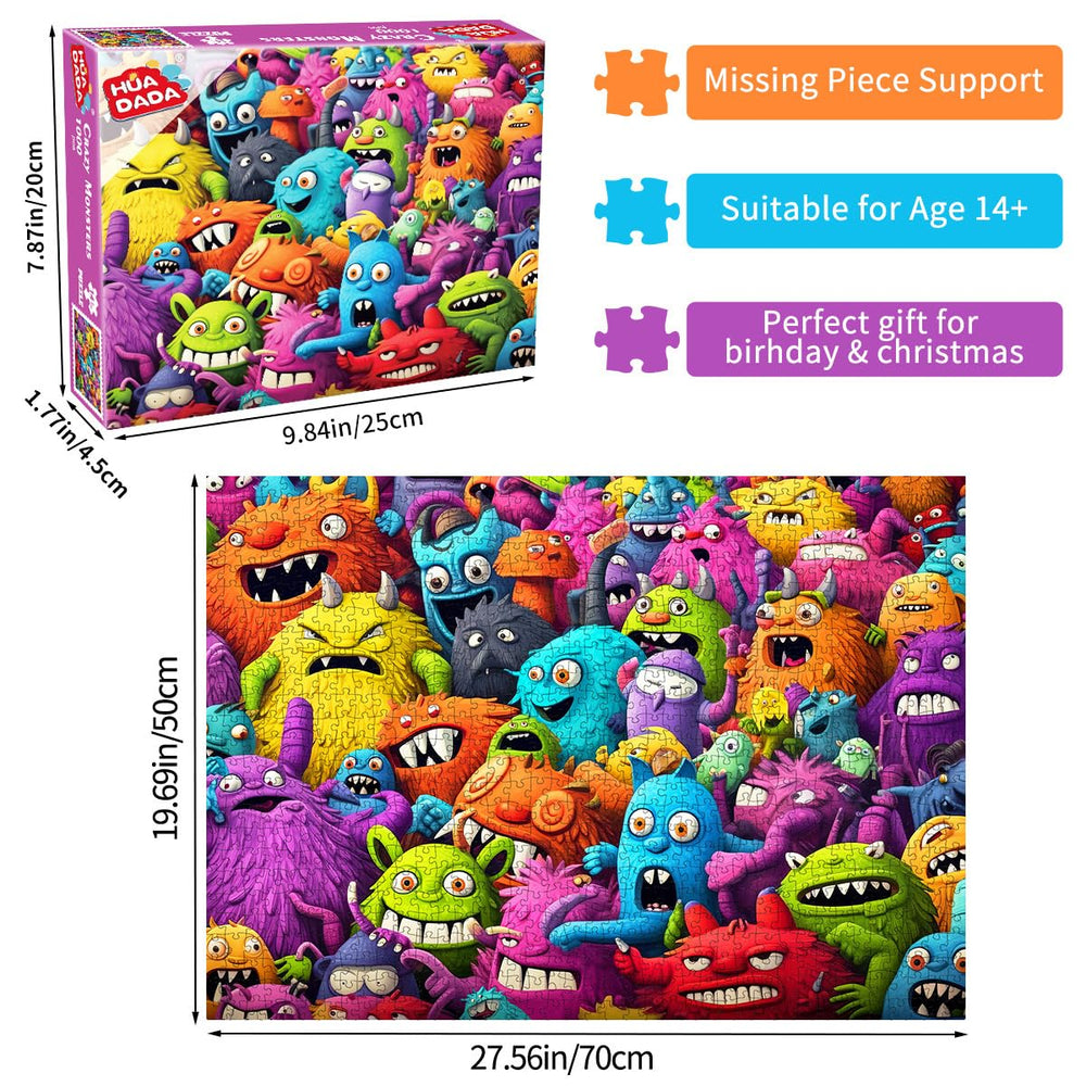 HUADADA 1000-piece puzzle recycled materials ensure durability and eco-friendly use