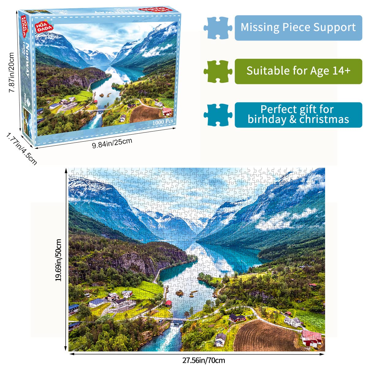 HUADADA puzzle artwork detail, rich textures for satisfying visual engagement