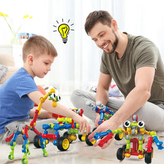Huaker storage-box demonstrates easy cleanup and neat storage after building sessions.