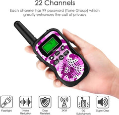 Huaker Kids Walkie Talkies provide up to 3 km range for park adventures.