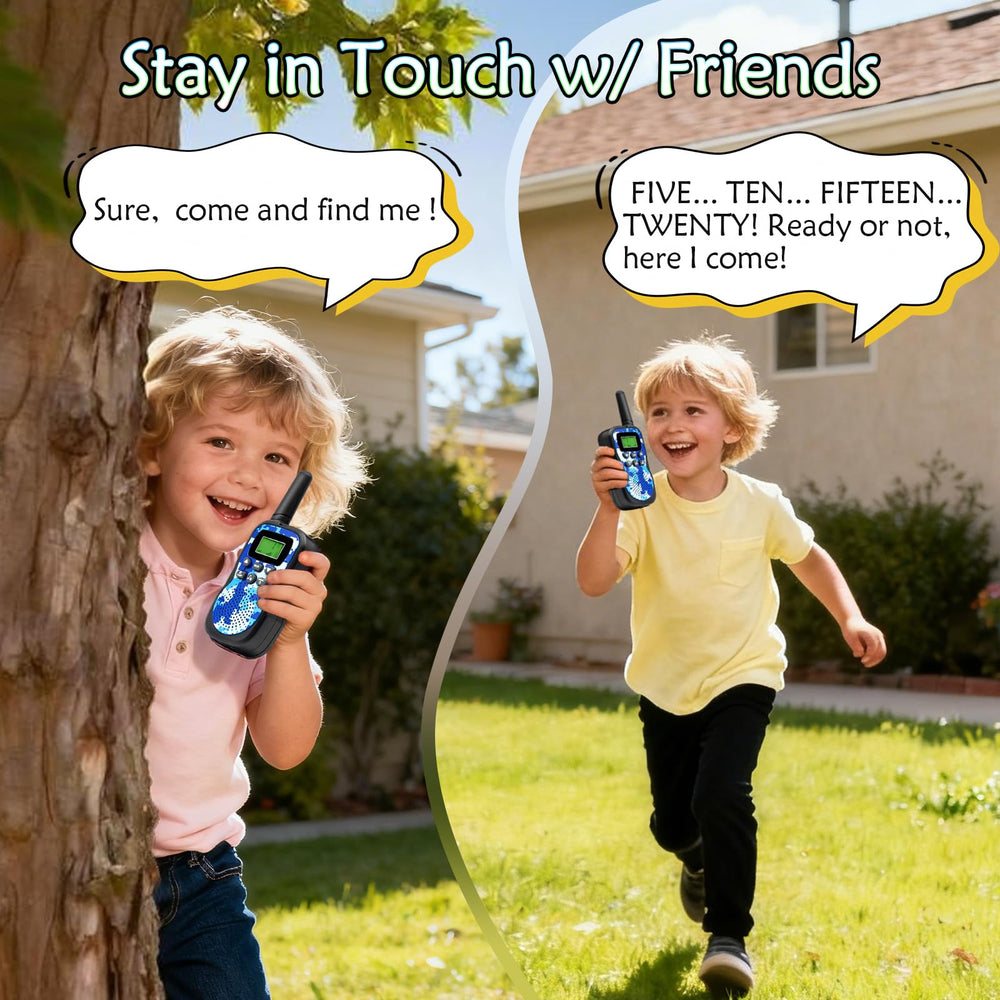 Huaker Kids Walkie Talkies include VOX hands-free mode for hands-free play.