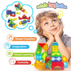 Huaker magnetic blocks promote imagination and collaboration, ideal for ages 3 to 8