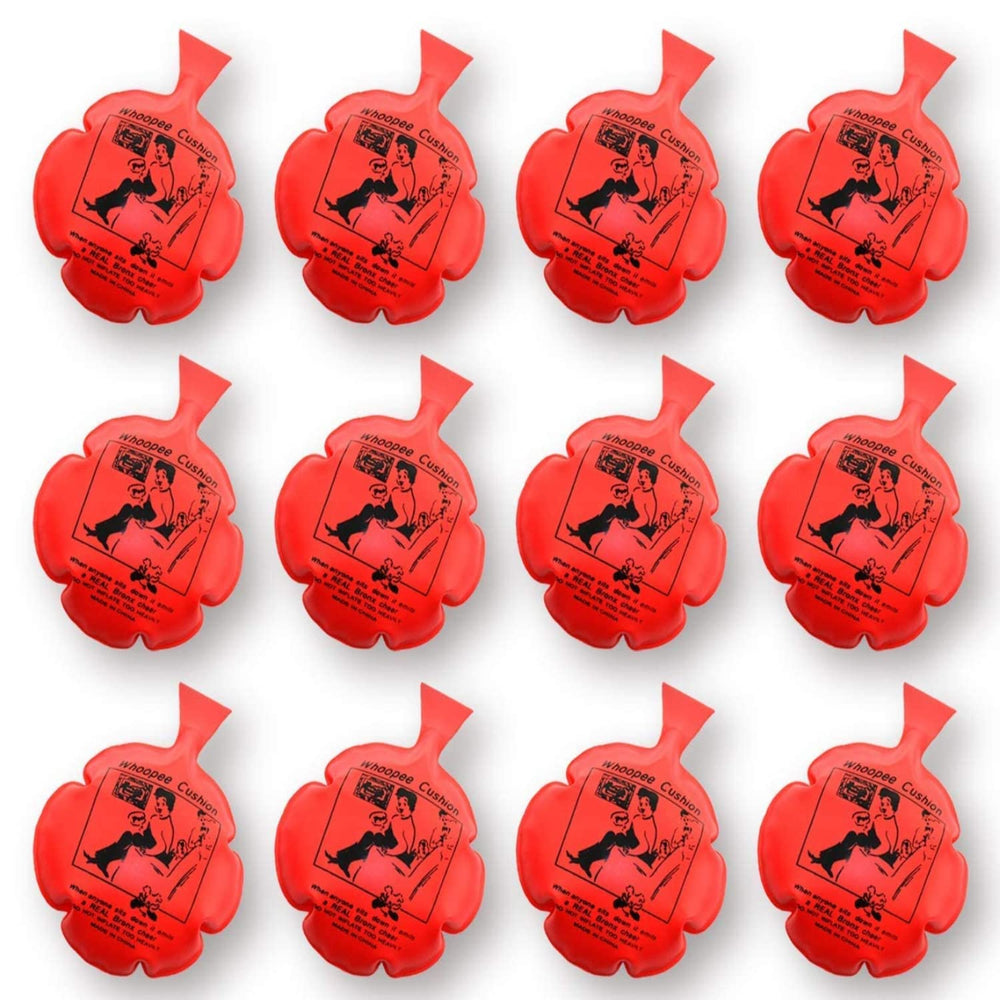 Hualedi whoopee cushion 12-pack, front view, ready for party fun