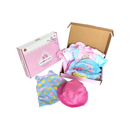 Huang Cheng Toys doll hats trio enhances mix and match dress-up experiences.
