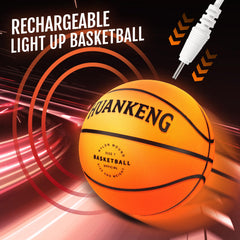 HuanKeng glow basketball durable rubber for outdoor play