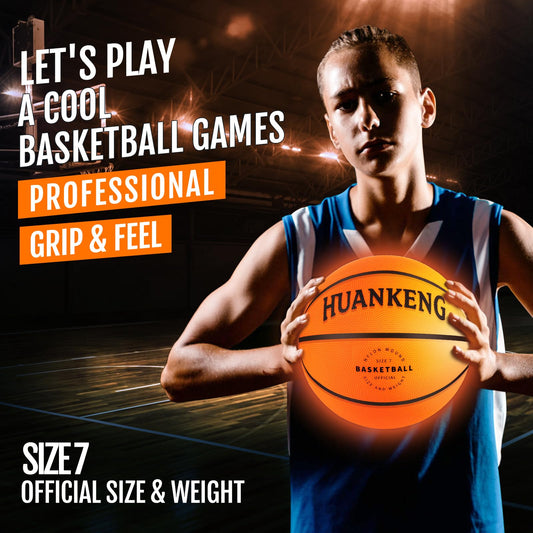 HuanKeng glow basketball lights on touch for dynamic outdoor games
