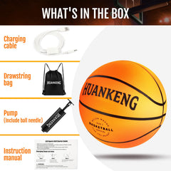HuanKeng glow basketball waterproof charging port for outdoor use
