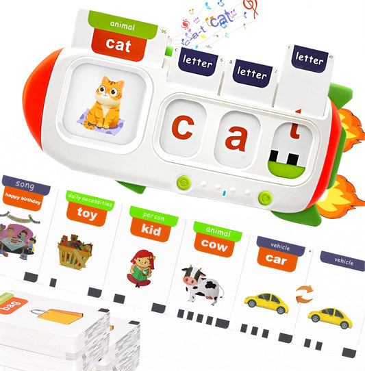 HubFIVY talking flash cards face focus aids early word recognition and engagement.