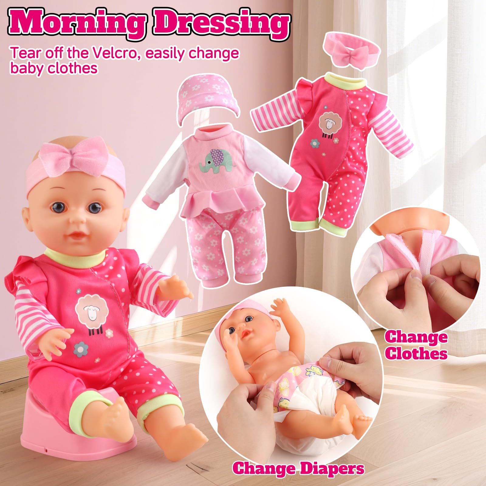 HuceePlay pacifier and care items invite gentle storytelling and routines.