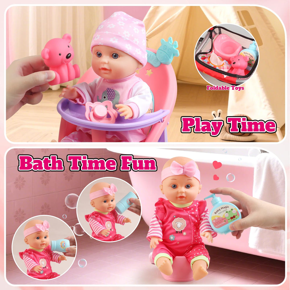 HuceePlay doll outfits two-sets for fresh dress-up options.