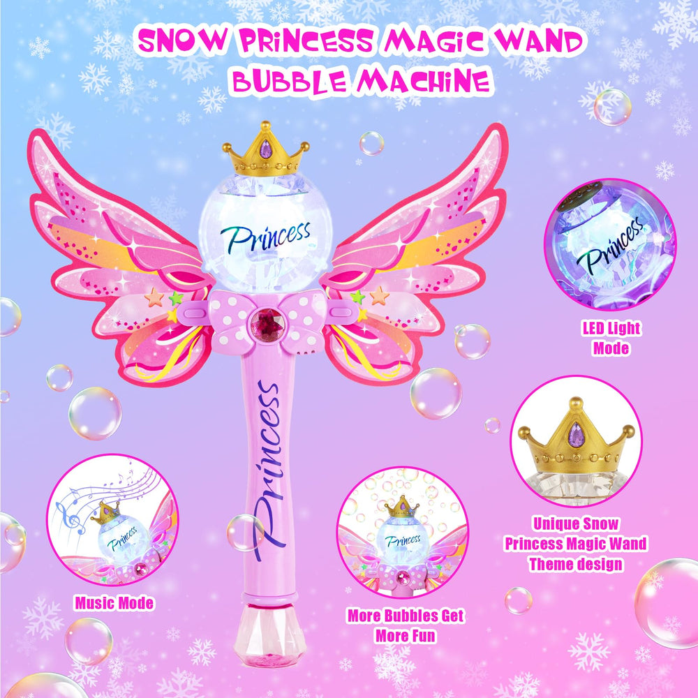 Hugeway Princess Bubble Wand lights and music enhance nighttime fun