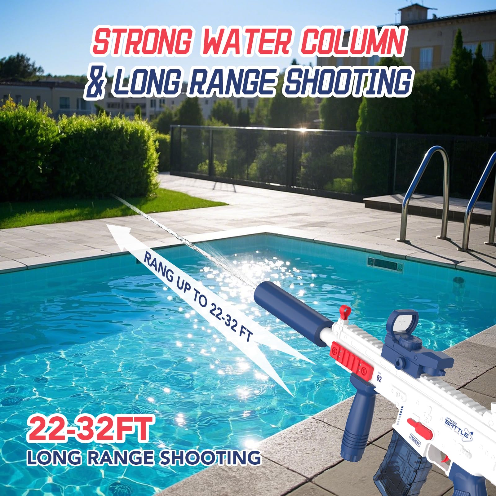 Hugeway dual-tank design extends playtime during pool and beach sessions.