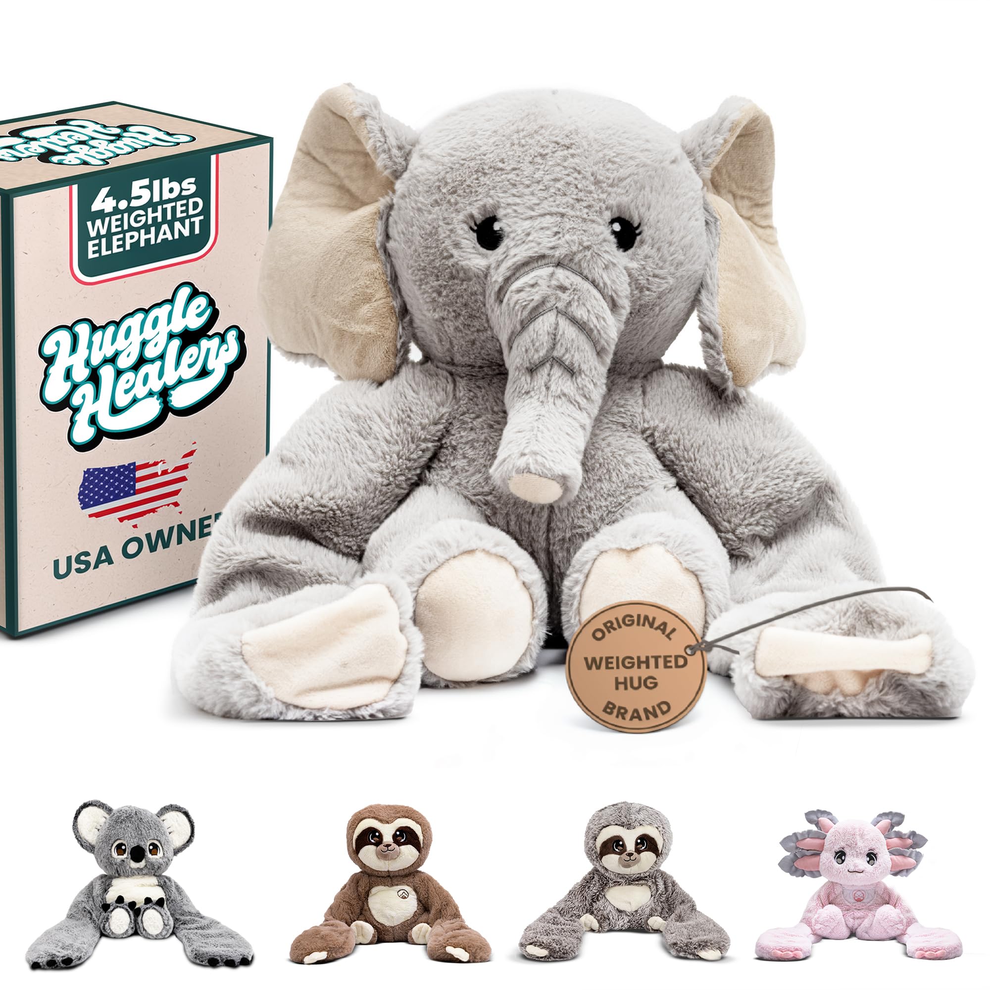 Huggle Healers Hathi Elephant with 40-inch arms for comforting hugs