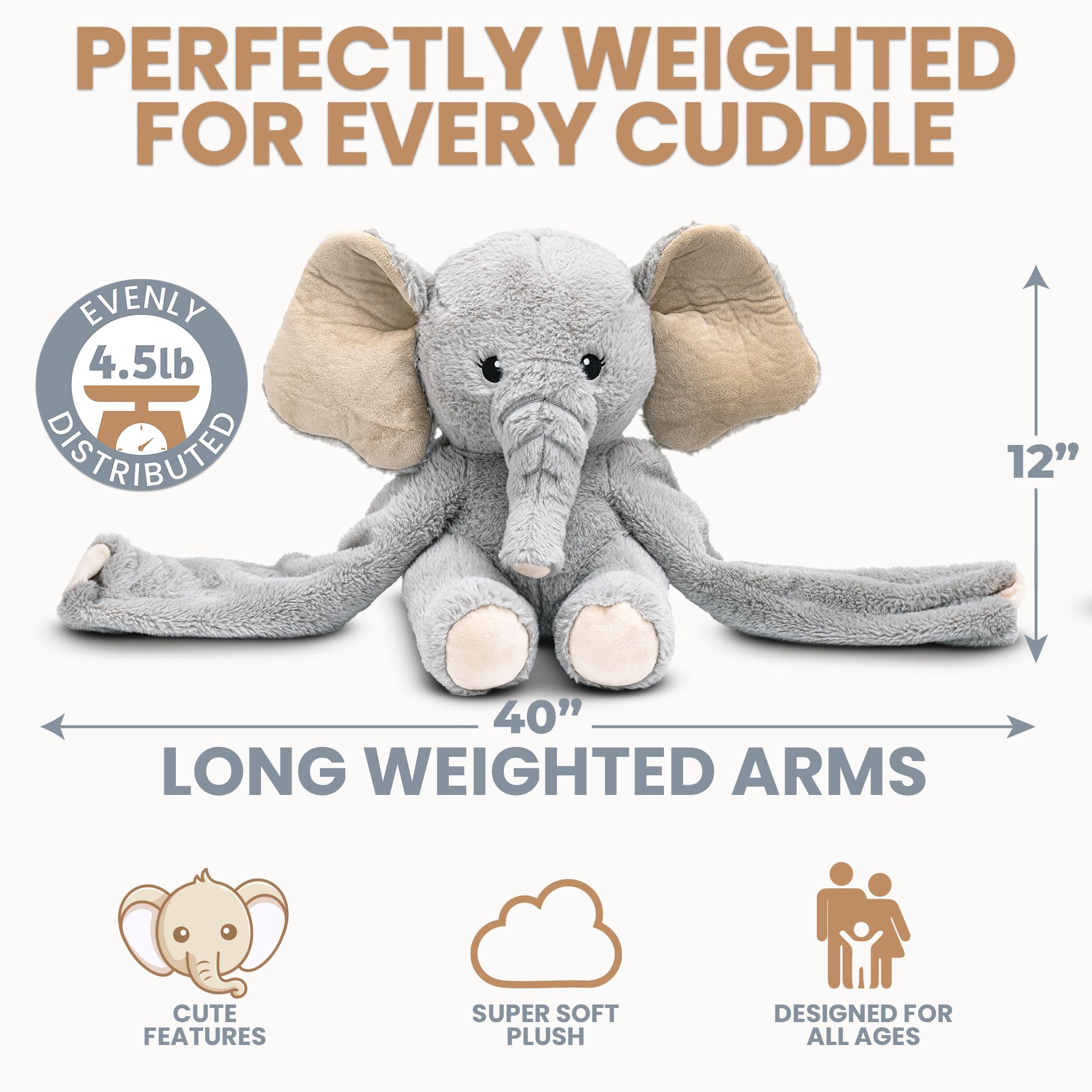 Hathi Elephant plush in premium soft fabric for cozy cuddles