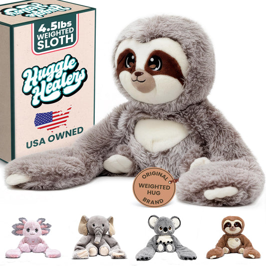 Huggle Healers Marshmallow Sloth in hug-ready pose for cozy comfort