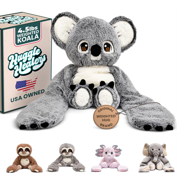 Huggle Healers Noa Koala with 40-inch arms for long, comforting hugs.
