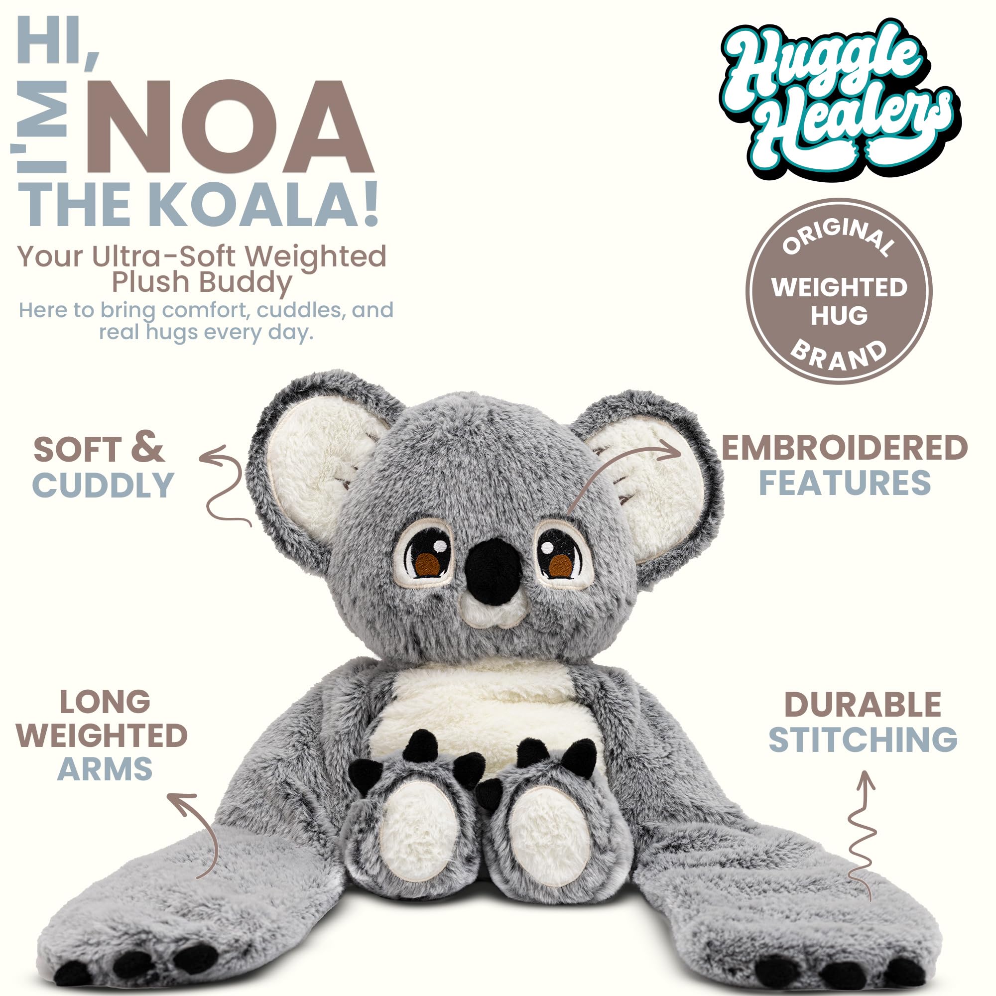 Noa Koala's long arms invite cozy hugging and sharing.