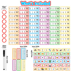 HugHush CVC Word Games cards dry-erase sides enable reusable practice.