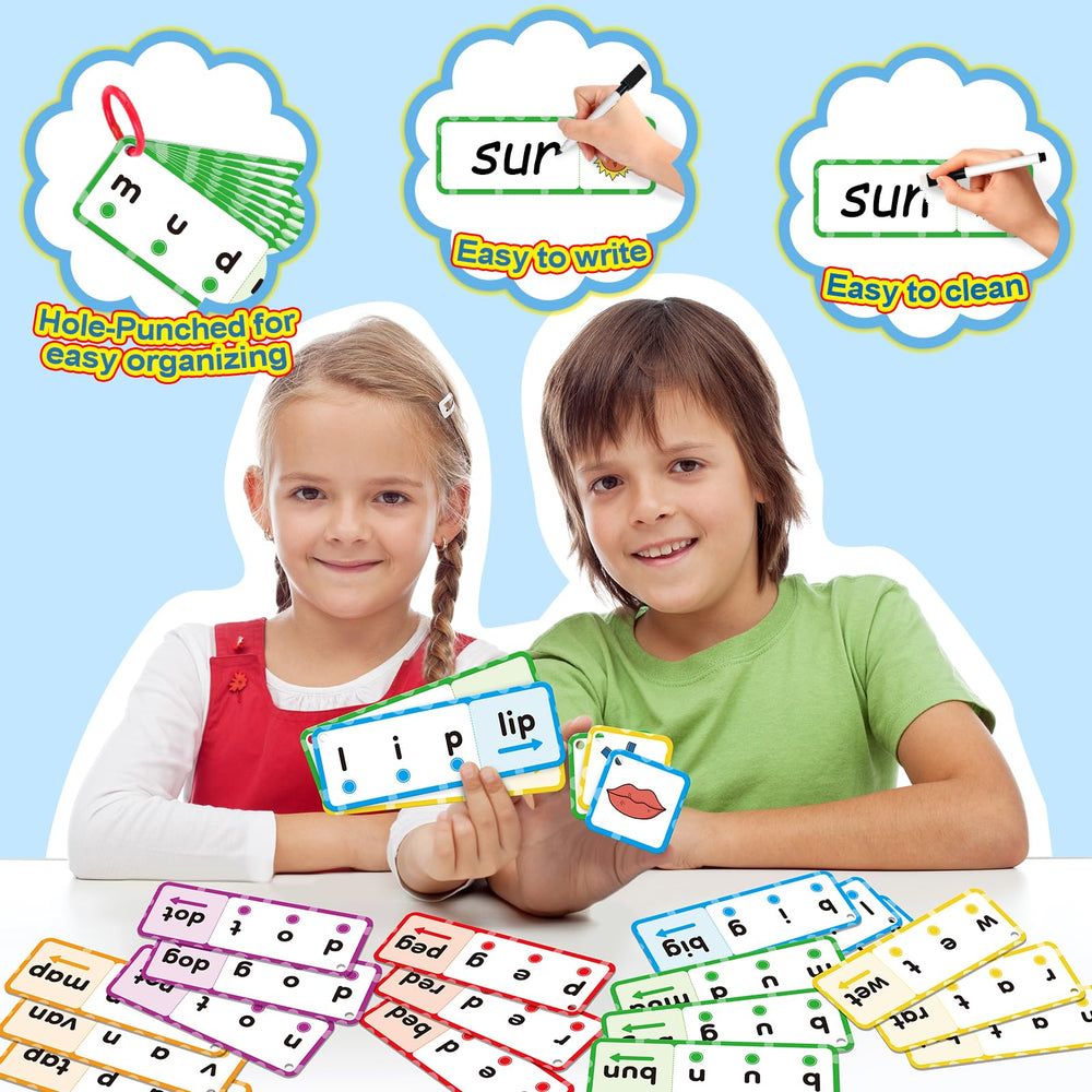 HugHush CVC Word Pictures with dots aids sound-to-image association.