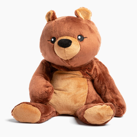 HUGIMALS Darby the Bear front view, a comforting weighted plush for calm evenings