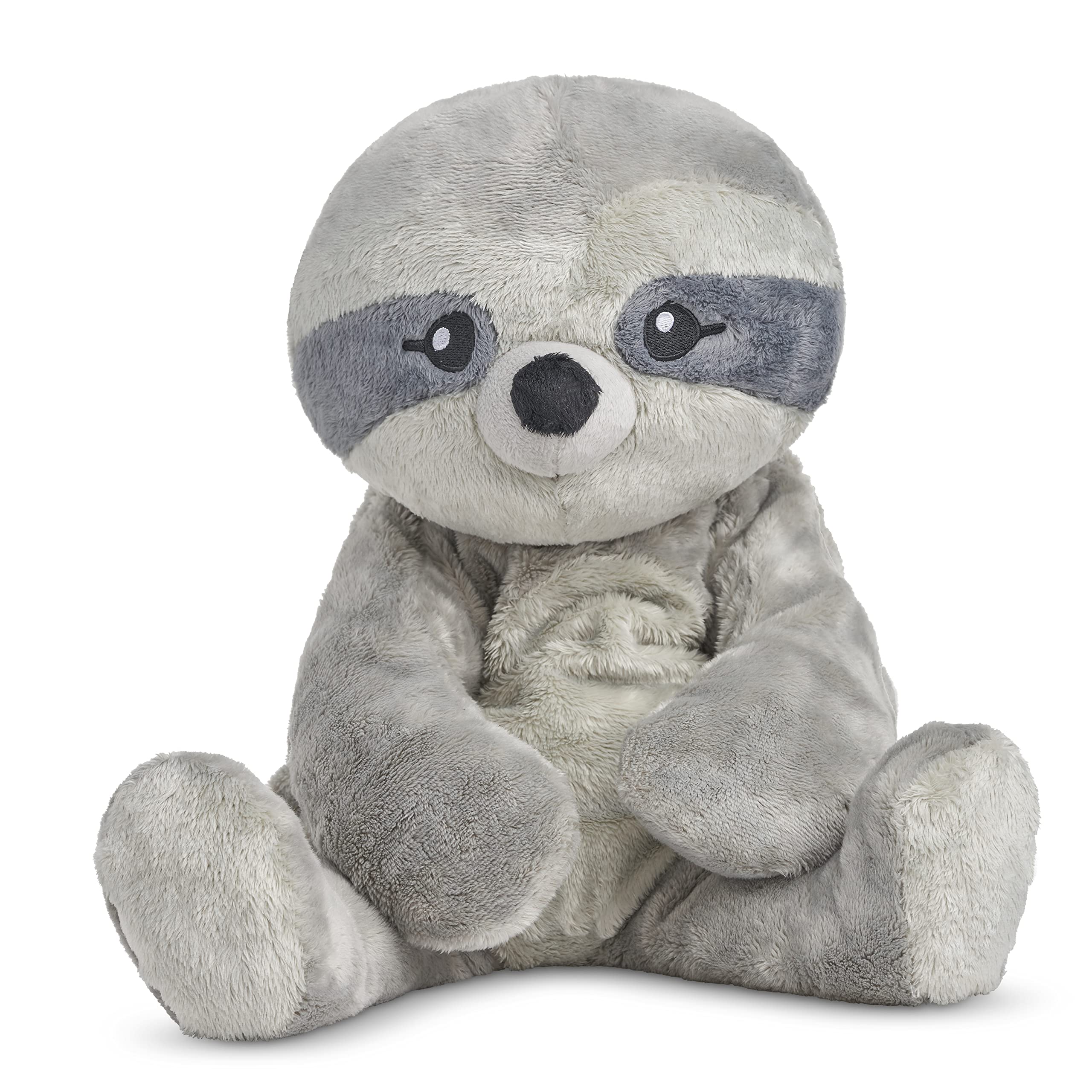 Hugimals Sam the Sloth front view shows a large weighted plush for comforting hugs.